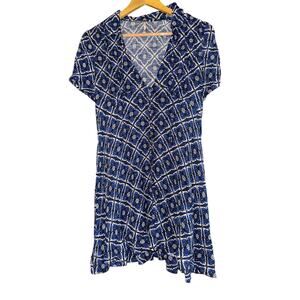 Free People Melody Printed Mini Dress Size 6 Spanish Boho Hippie Festival ~Flaw